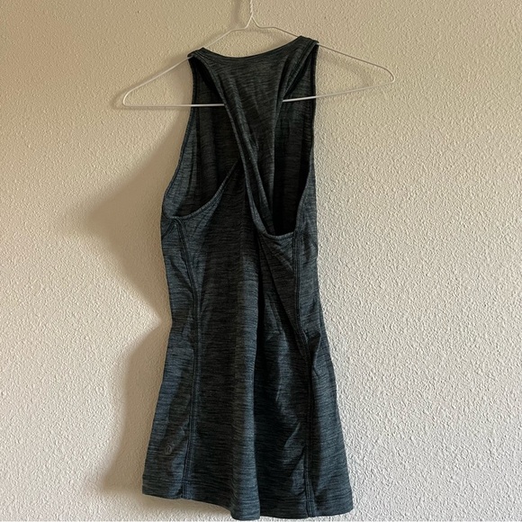 Lululemon Tank Top Uniform Blue Teal Heathered Green Criss Cross Back Size Small - Picture 8 of 11